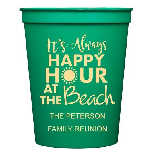 Happy Hour at the Beach Stadium Cups